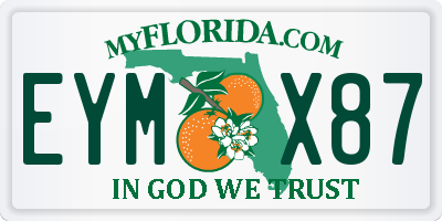 FL license plate EYMX87