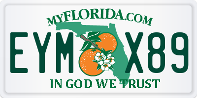FL license plate EYMX89