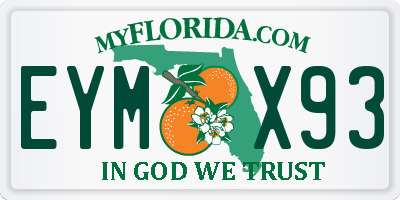 FL license plate EYMX93