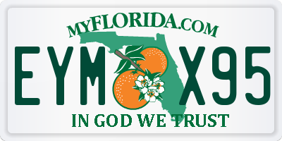 FL license plate EYMX95