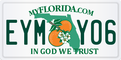 FL license plate EYMY06