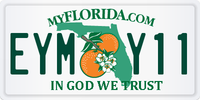 FL license plate EYMY11