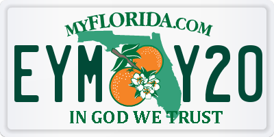 FL license plate EYMY20