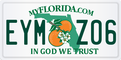 FL license plate EYMZ06