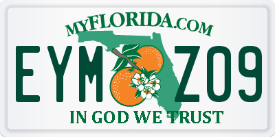 FL license plate EYMZ09