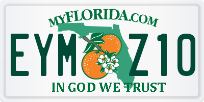 FL license plate EYMZ10