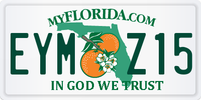 FL license plate EYMZ15