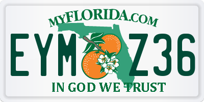 FL license plate EYMZ36