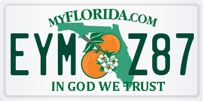 FL license plate EYMZ87