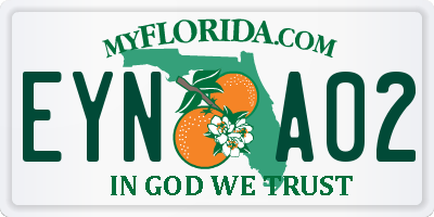 FL license plate EYNA02