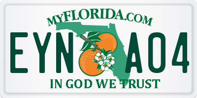 FL license plate EYNA04