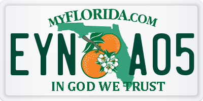 FL license plate EYNA05