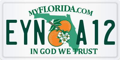 FL license plate EYNA12