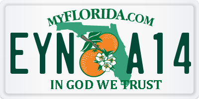 FL license plate EYNA14