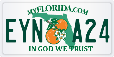 FL license plate EYNA24