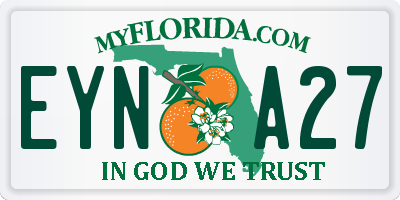 FL license plate EYNA27