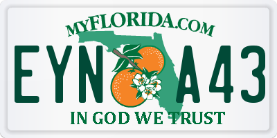 FL license plate EYNA43