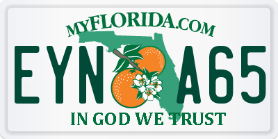 FL license plate EYNA65