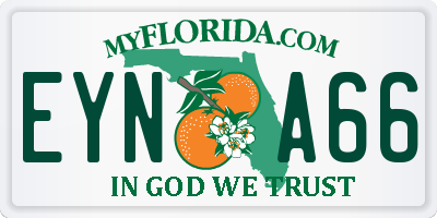 FL license plate EYNA66