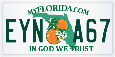 FL license plate EYNA67