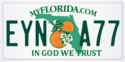 FL license plate EYNA77