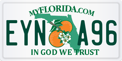 FL license plate EYNA96