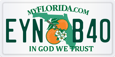 FL license plate EYNB40