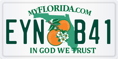 FL license plate EYNB41