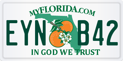 FL license plate EYNB42