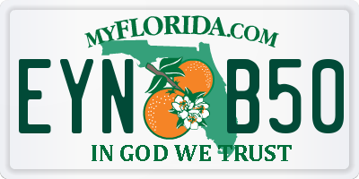 FL license plate EYNB50