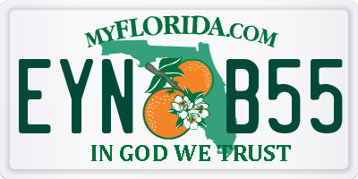 FL license plate EYNB55