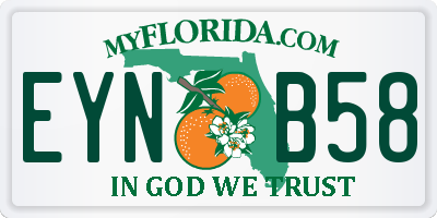 FL license plate EYNB58