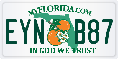FL license plate EYNB87