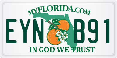 FL license plate EYNB91