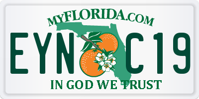 FL license plate EYNC19