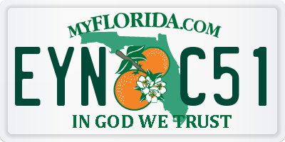 FL license plate EYNC51