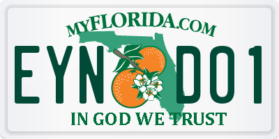 FL license plate EYND01