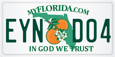 FL license plate EYND04
