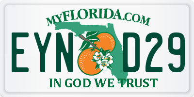 FL license plate EYND29