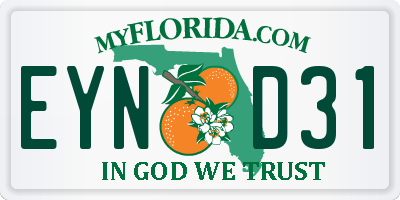 FL license plate EYND31