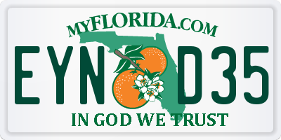 FL license plate EYND35