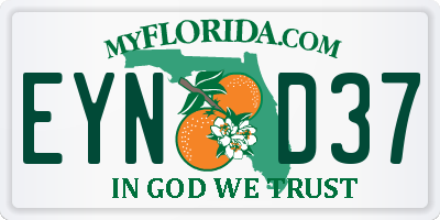 FL license plate EYND37