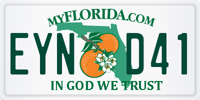 FL license plate EYND41