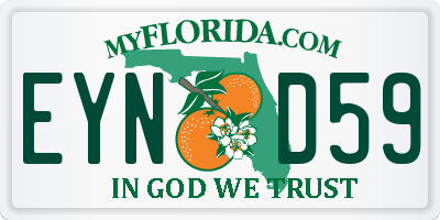 FL license plate EYND59