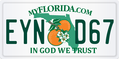 FL license plate EYND67