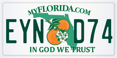 FL license plate EYND74