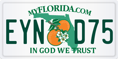 FL license plate EYND75