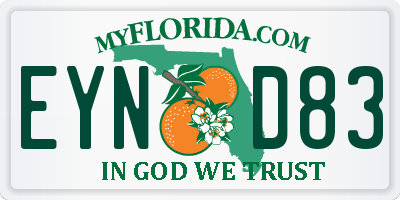 FL license plate EYND83