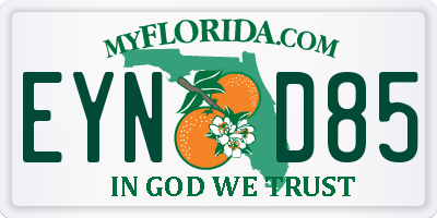 FL license plate EYND85