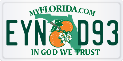 FL license plate EYND93